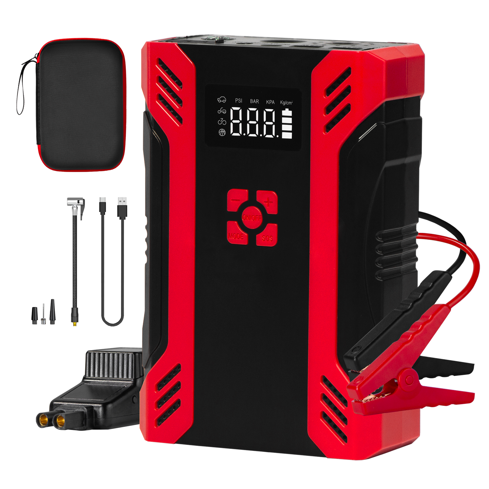 A17 2-in-1 Jump Starter with Tire Inflator | Dual-Function Emergency Kit from Jump Starter Wholesale Factory